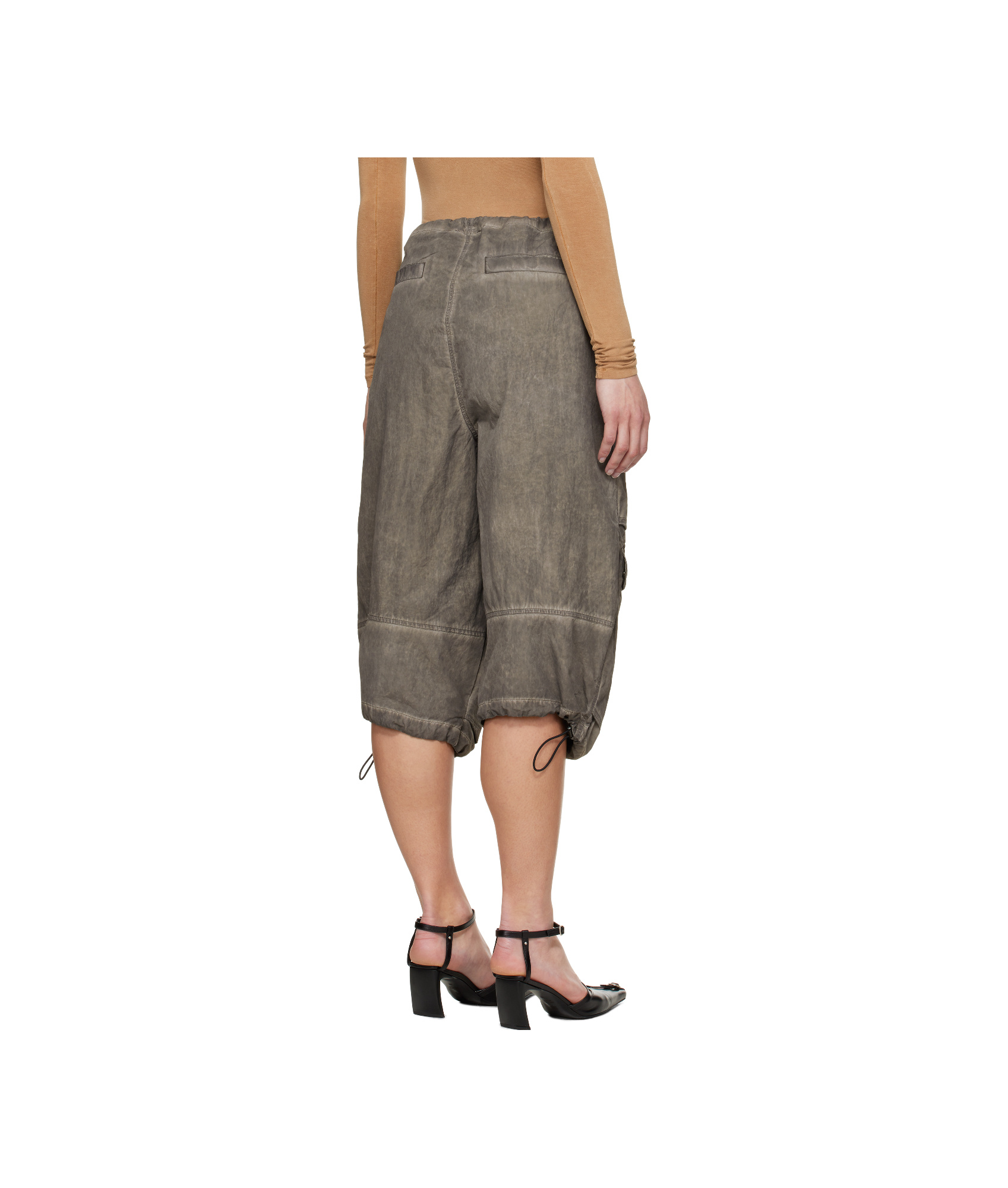 Diesel Gray P-dayetz-short-fem-q3 Trousers In Grey