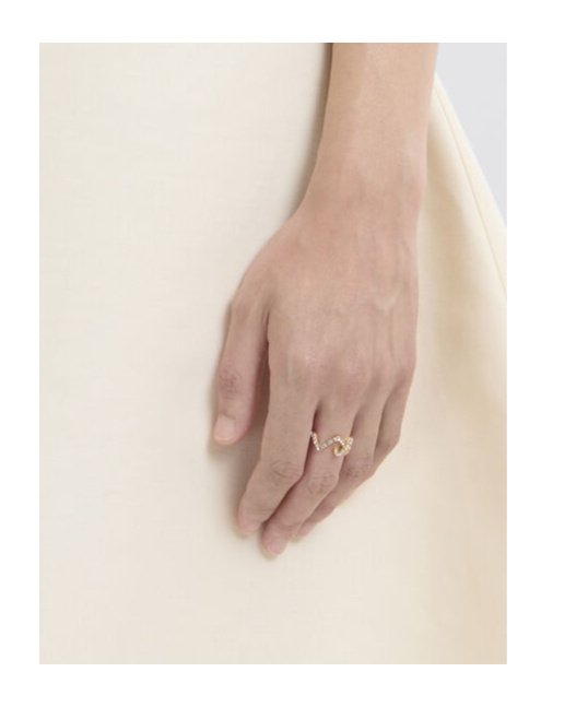 Marni Wavy Ring In Yellow