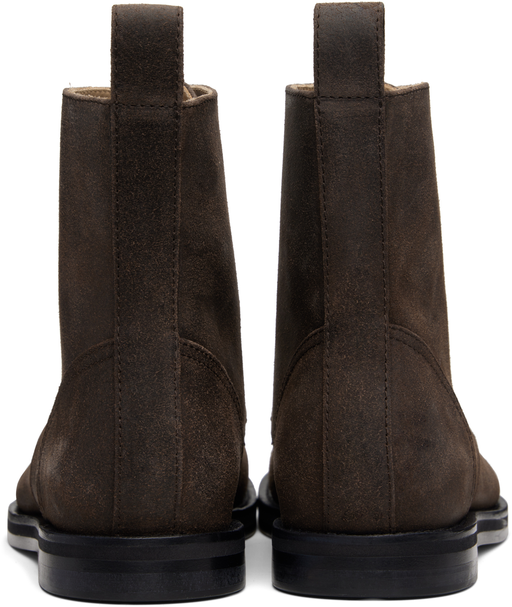Jw Anderson Loafer Lace-up Ankle Boots In Brown