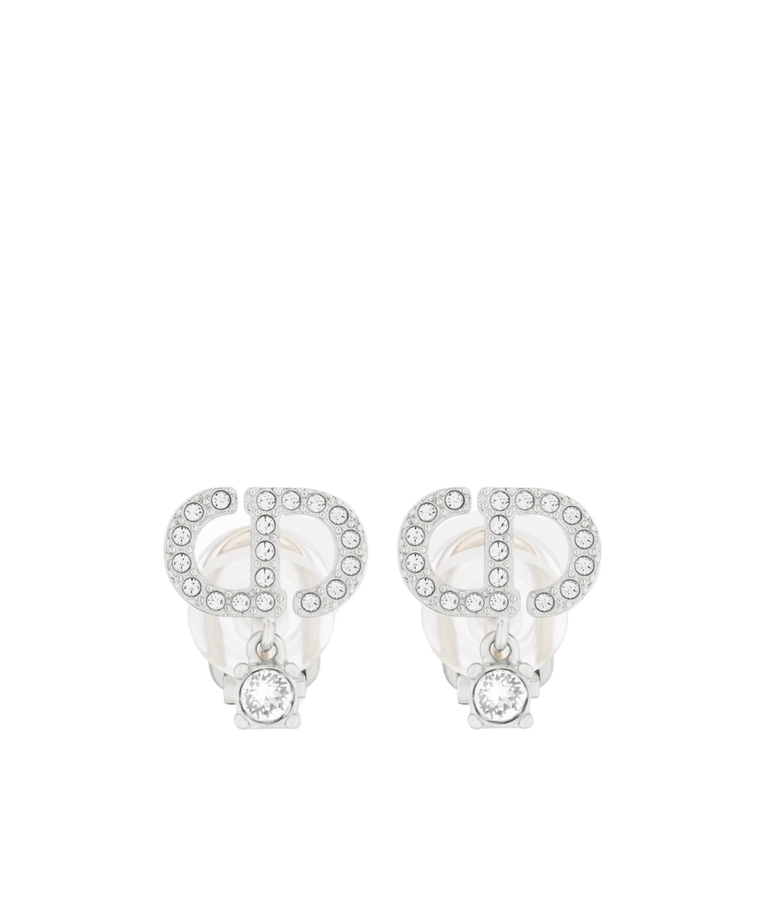 Dior Petit Cd Clip-on Earrings In Burgundy