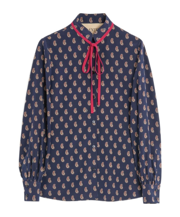 Valentino Paisley-print Silk Shirt