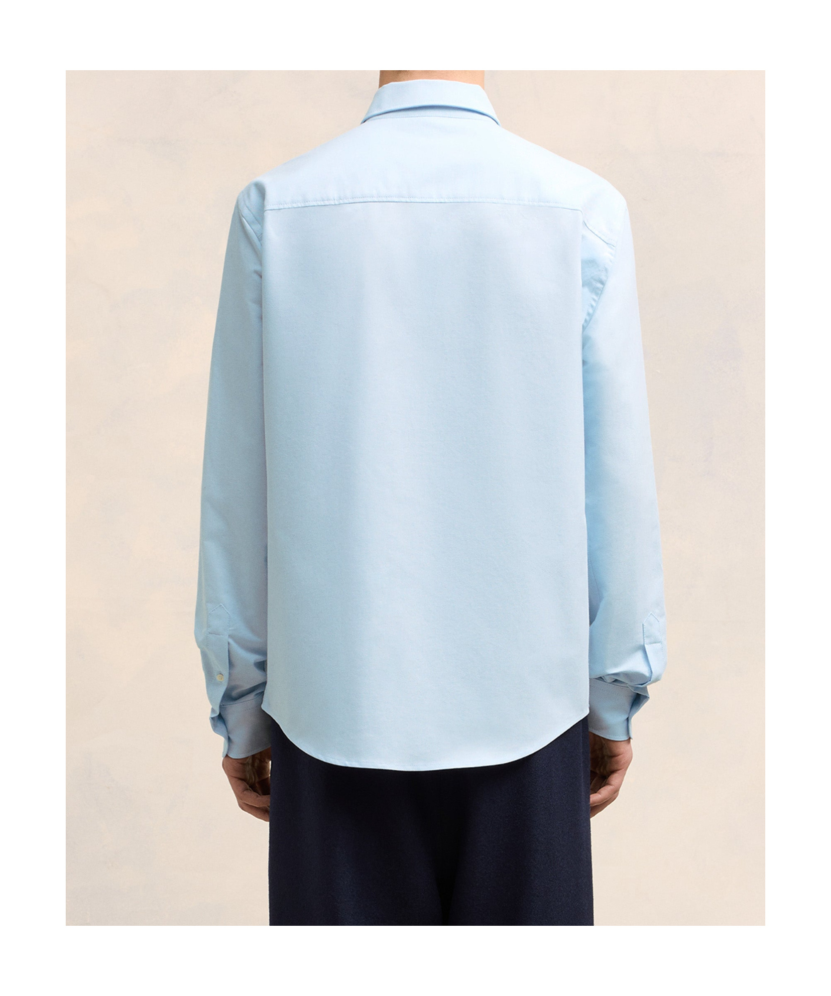 Ami Alexandre Mattiussi Adc Button-down Collar Logo-embroidered Striped Cotton Oxford Shirt In Blue