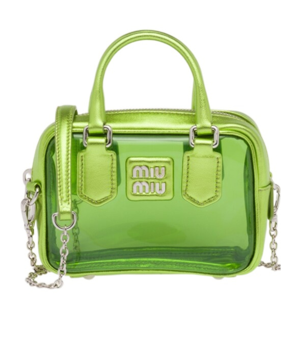 Miu Miu Plexiglas And Nappa Leather Mini Top-handle Bag
