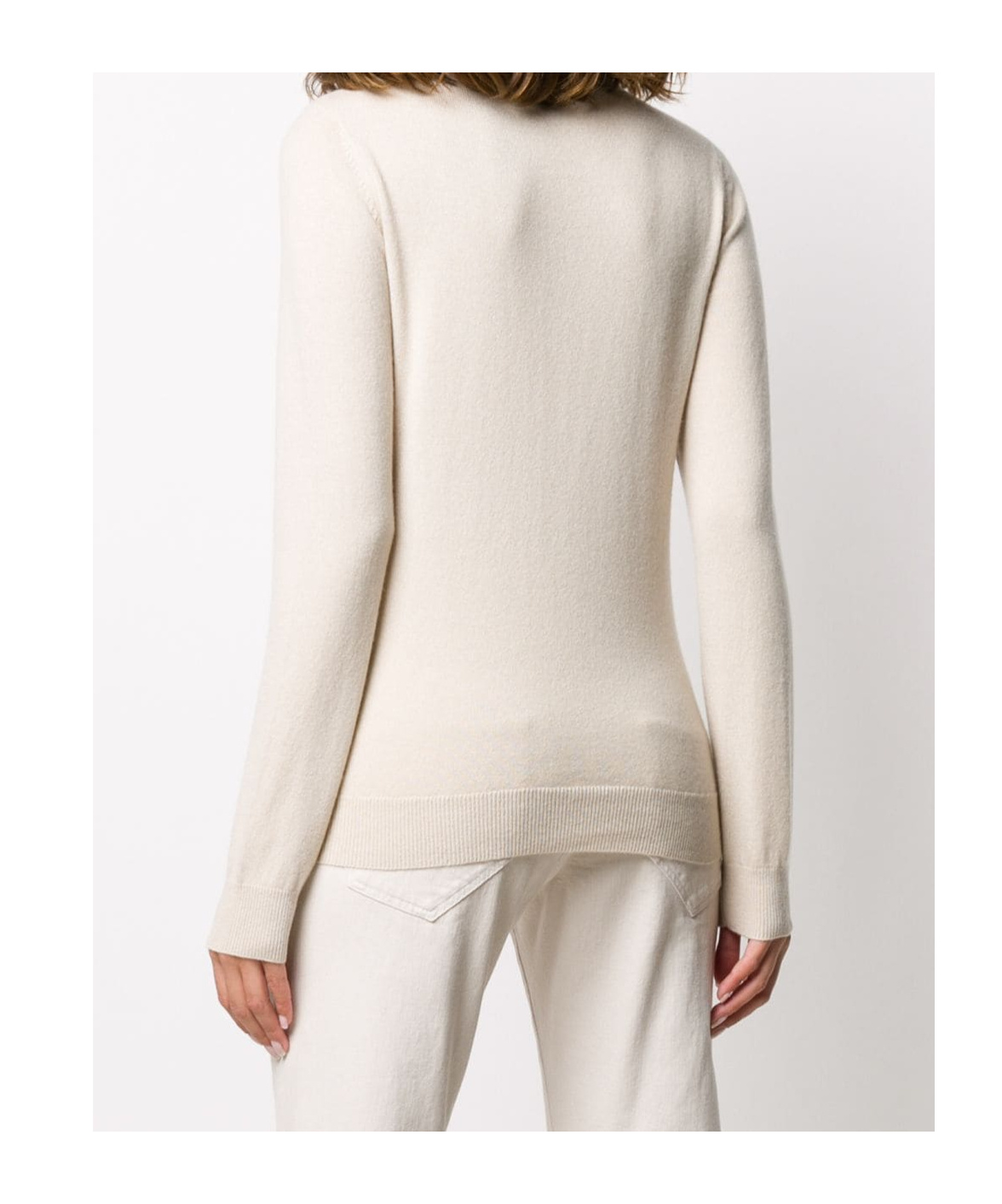 Brunello Cucinelli Knitted Cashmere Jumper In White