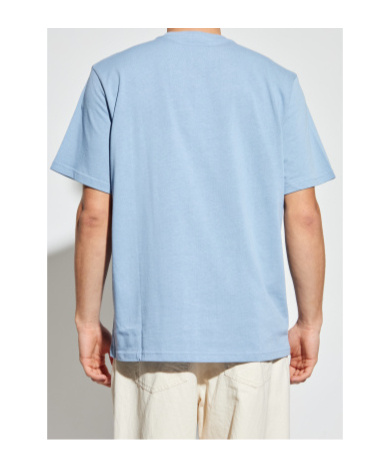 Jw Anderson Anchor Logo Embroidered Cotton T-shirt In Blue