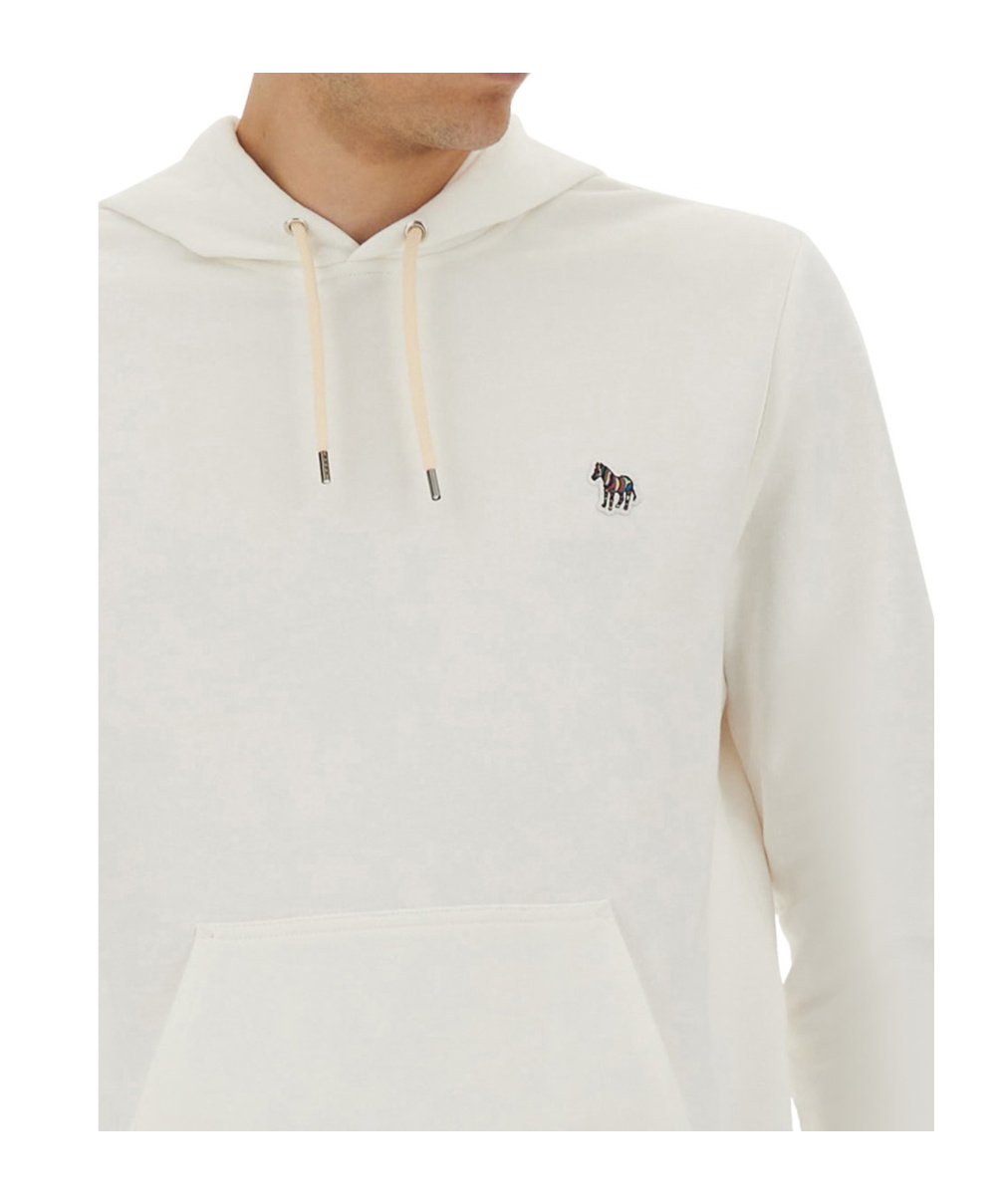 Ps By Paul Smith Ps Paul Smith Zebra Patch Hoodie In White
