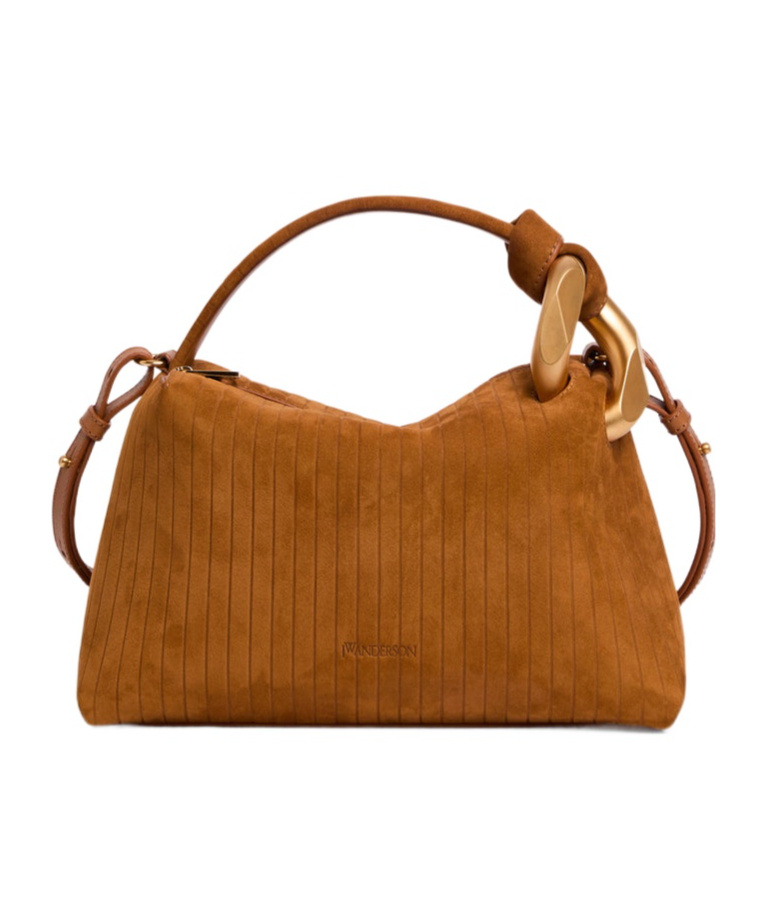 Jw Anderson Pleated Cross-body Bag Gold-tone Hardware In Brown