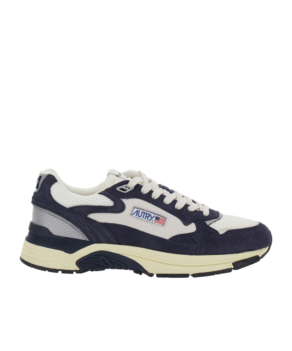 Autry Hyperway Lowsuebic Mesh Spblu Silv Sneakers In Blue