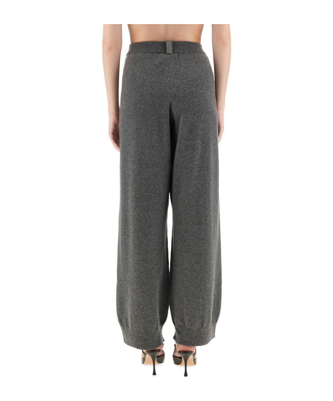 Fabiana Filippi Grey Wool Silk Cashmere Trousers In Gray