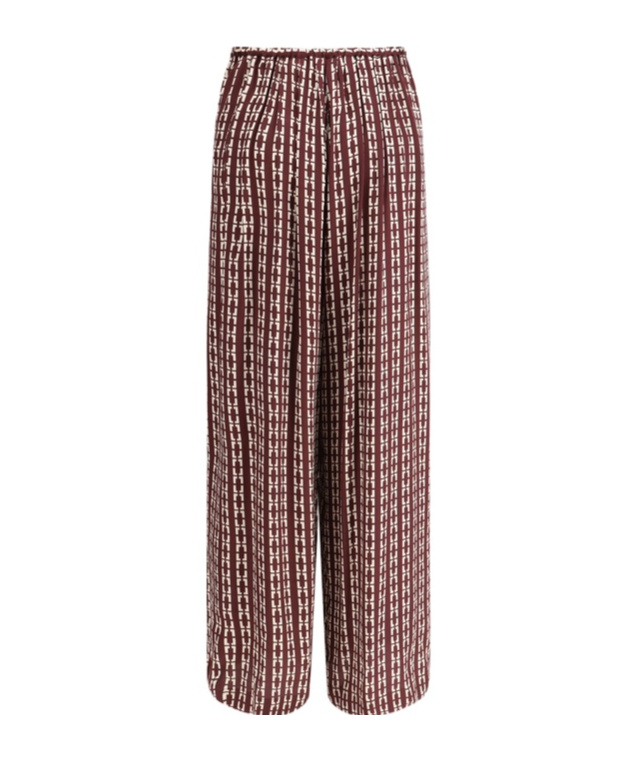 Shop Forte Forte Geometric Pattern Printed Trousers In Red