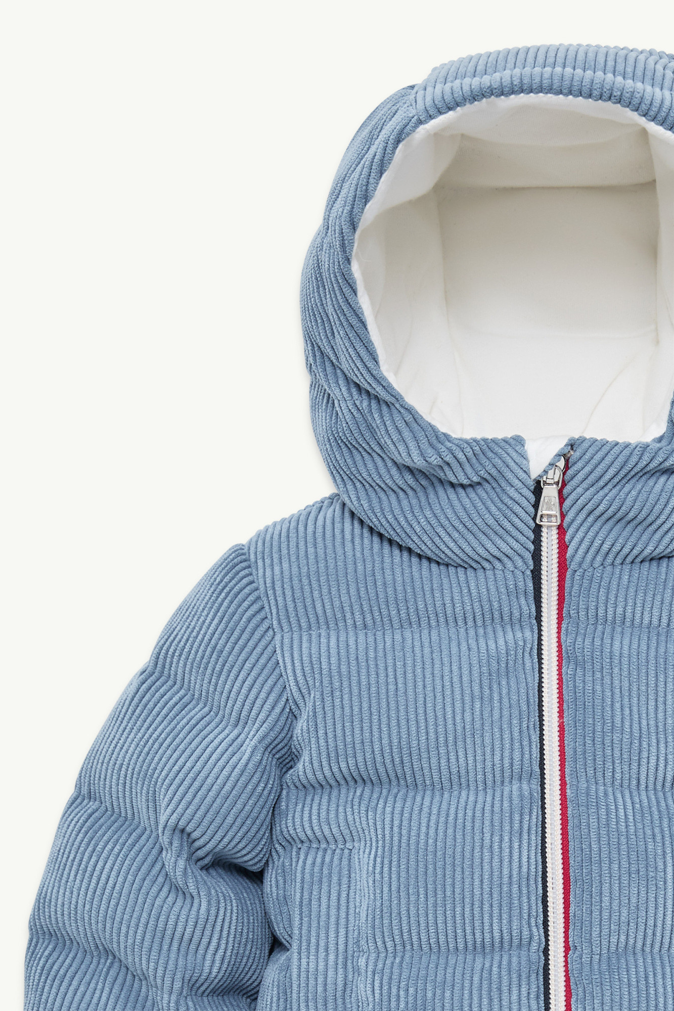 Moncler Corduroy Padded Jacket In Blue