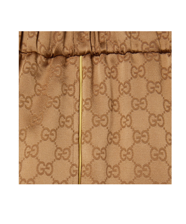 Gucci Satin Shorts Elastic Waist In Nude