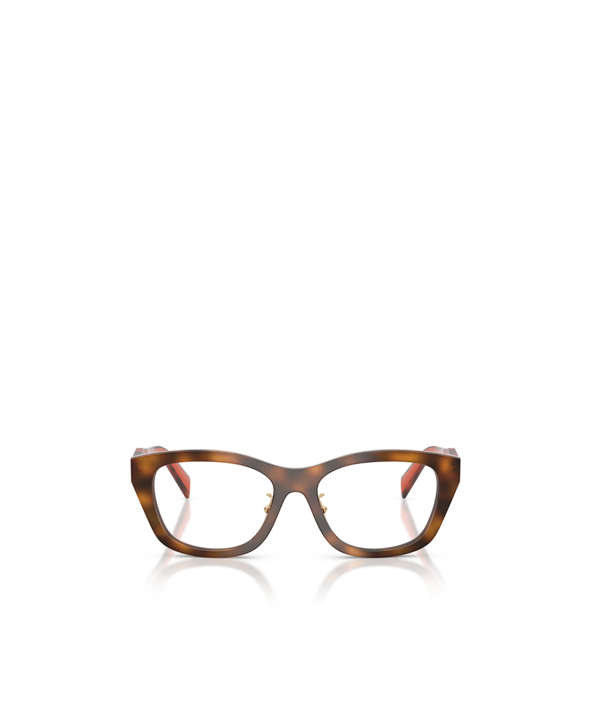Prada Geometric Frame Glasses In Brown