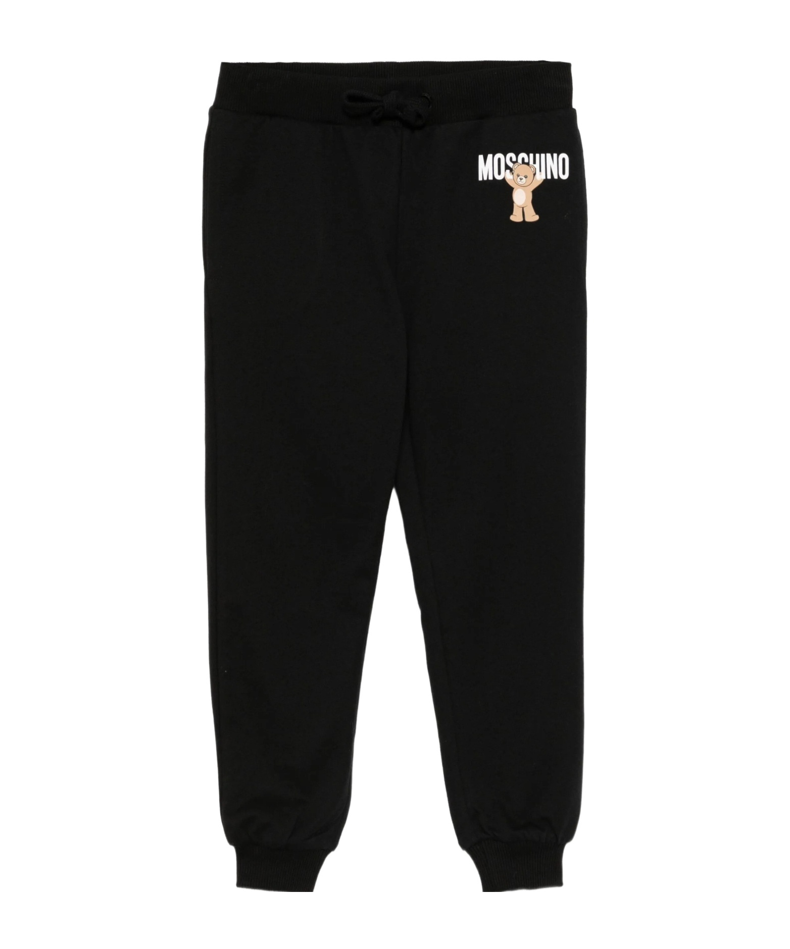 Moschino Kids' Logo-printed Track Pants In Black