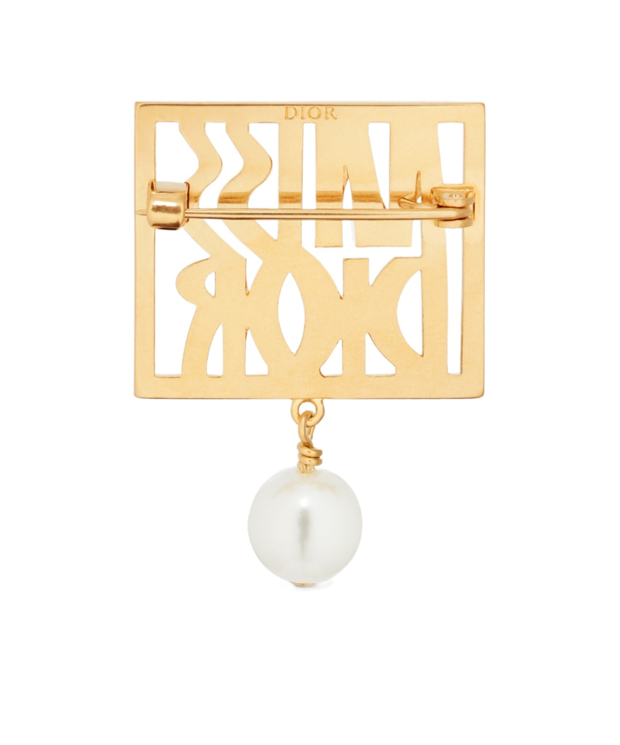 Shop Dior Miss Brooch In Yellow