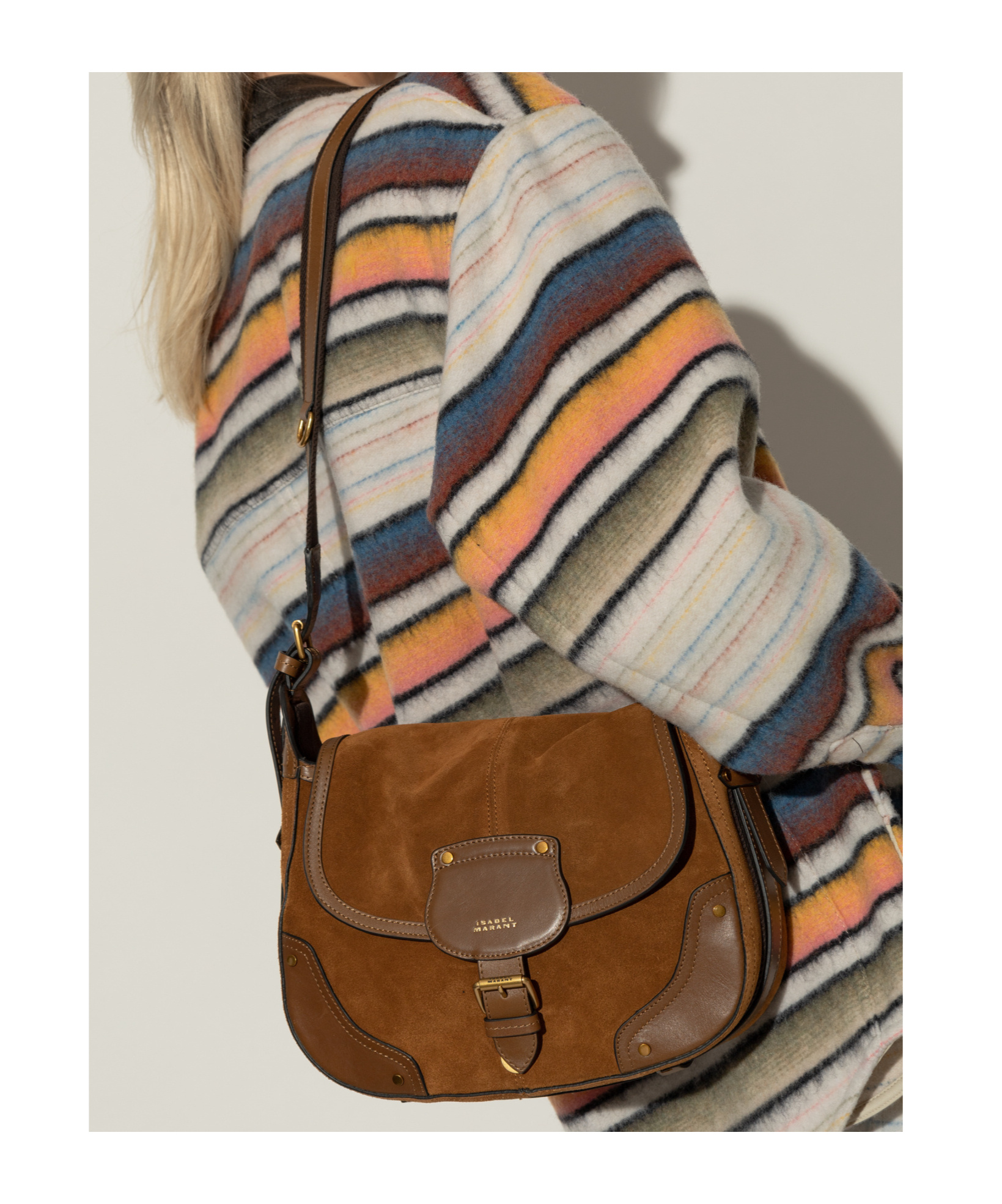 Isabel Marant Sierra S Foldover Top Shoulder Bag In Brown