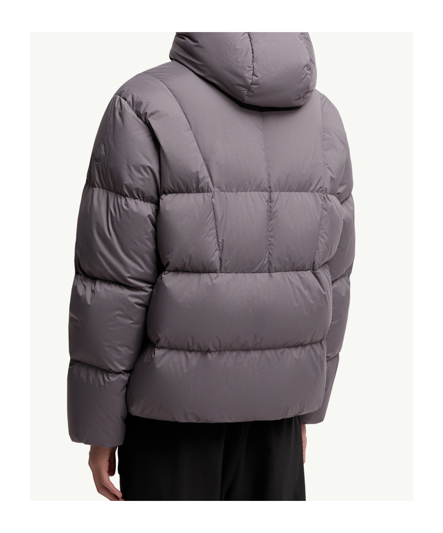 Moncler Couyere Short Down Jacket With Hood In Gray