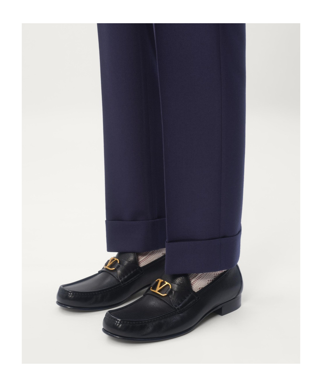 Valentino Garavani Vlogo Signature Loafer With Gold-tone Logo Detail In Black
