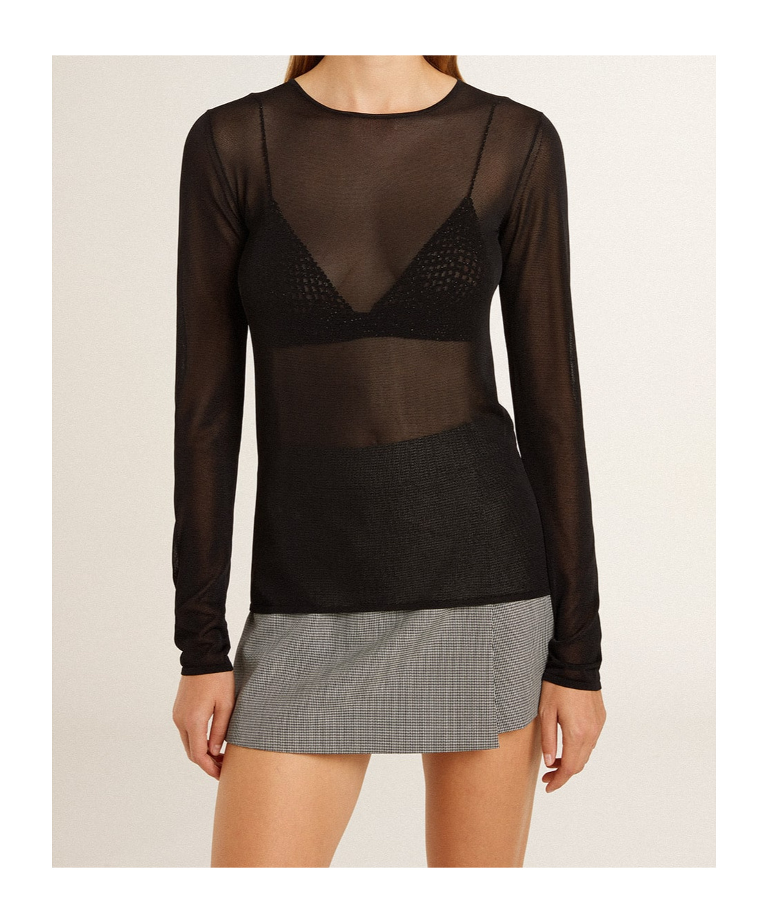 Golden Goose Open-necked Black Shirt In Black