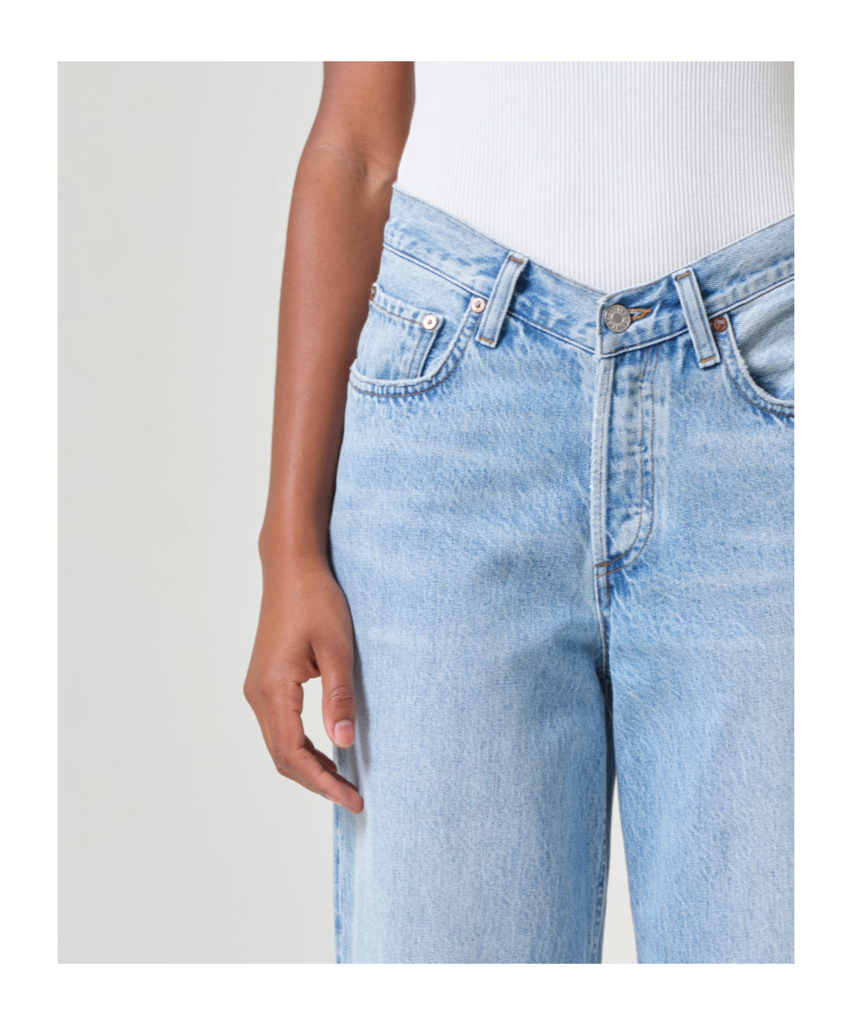 Agolde Belt-loop Jeans In Blue