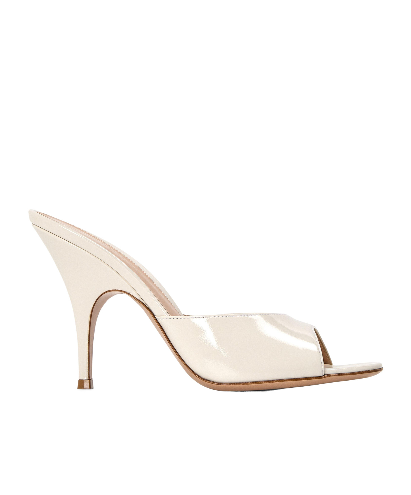 Gianvito Rossi Solid Heeled Mules In White