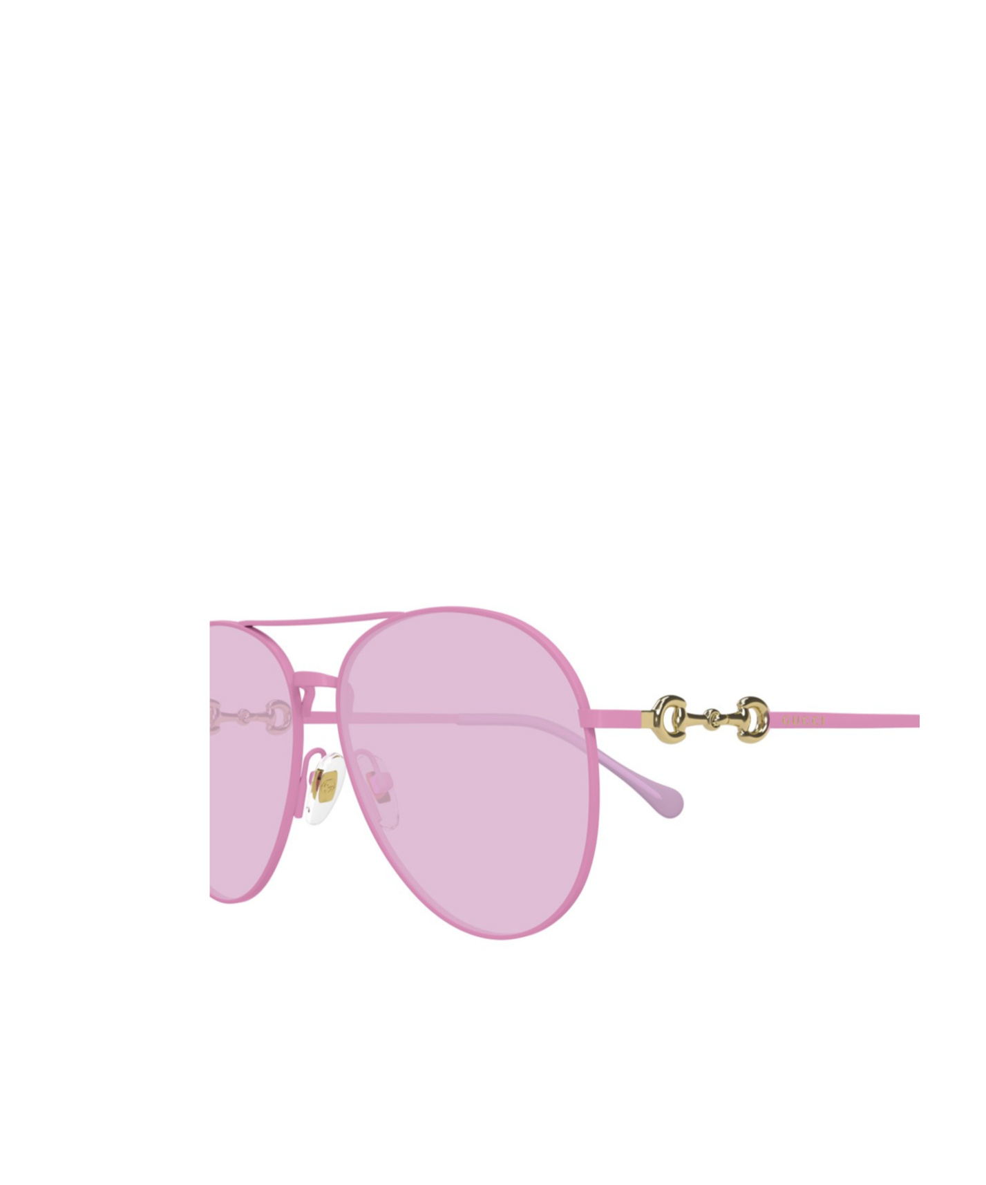 Gucci Gg1698s Linea Horsebit 003 Fuchsia Pink Sunglasses In Purple