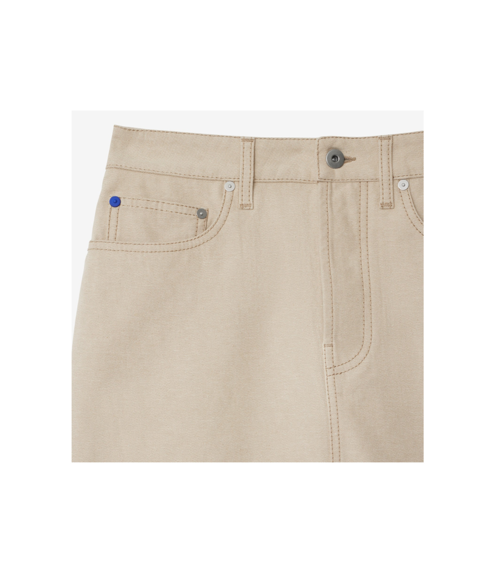 Burberry Equestrian Knight Denim Skirt In Rubble