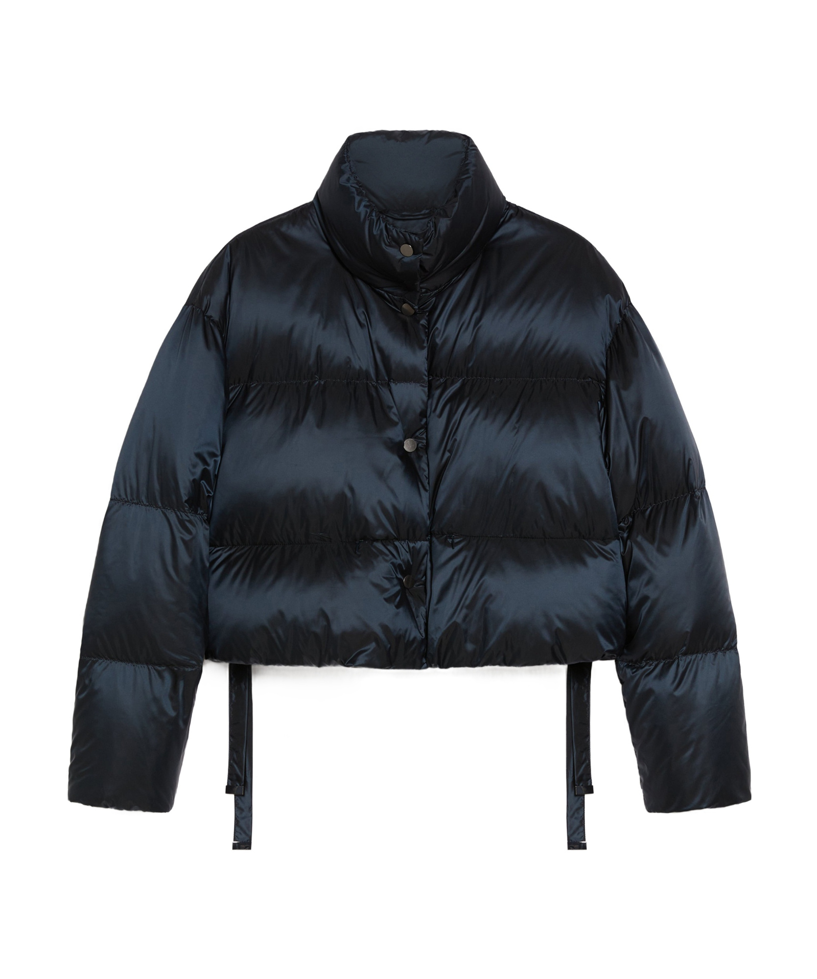 Max Mara Long-sleeved Down Jacket In Black