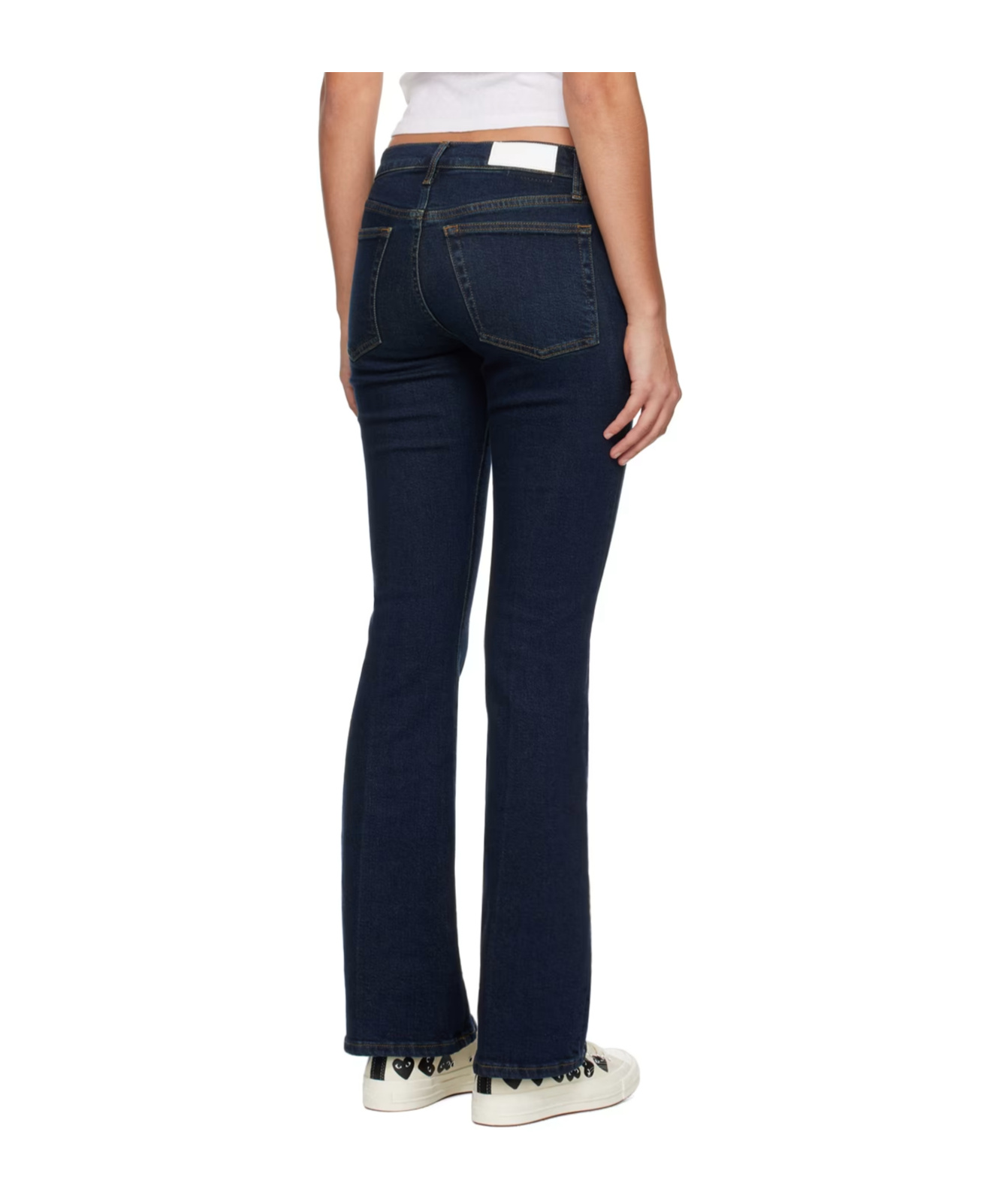 Re/done Midrise Baby Boot Mid-rise Bootcut Jeans In Black