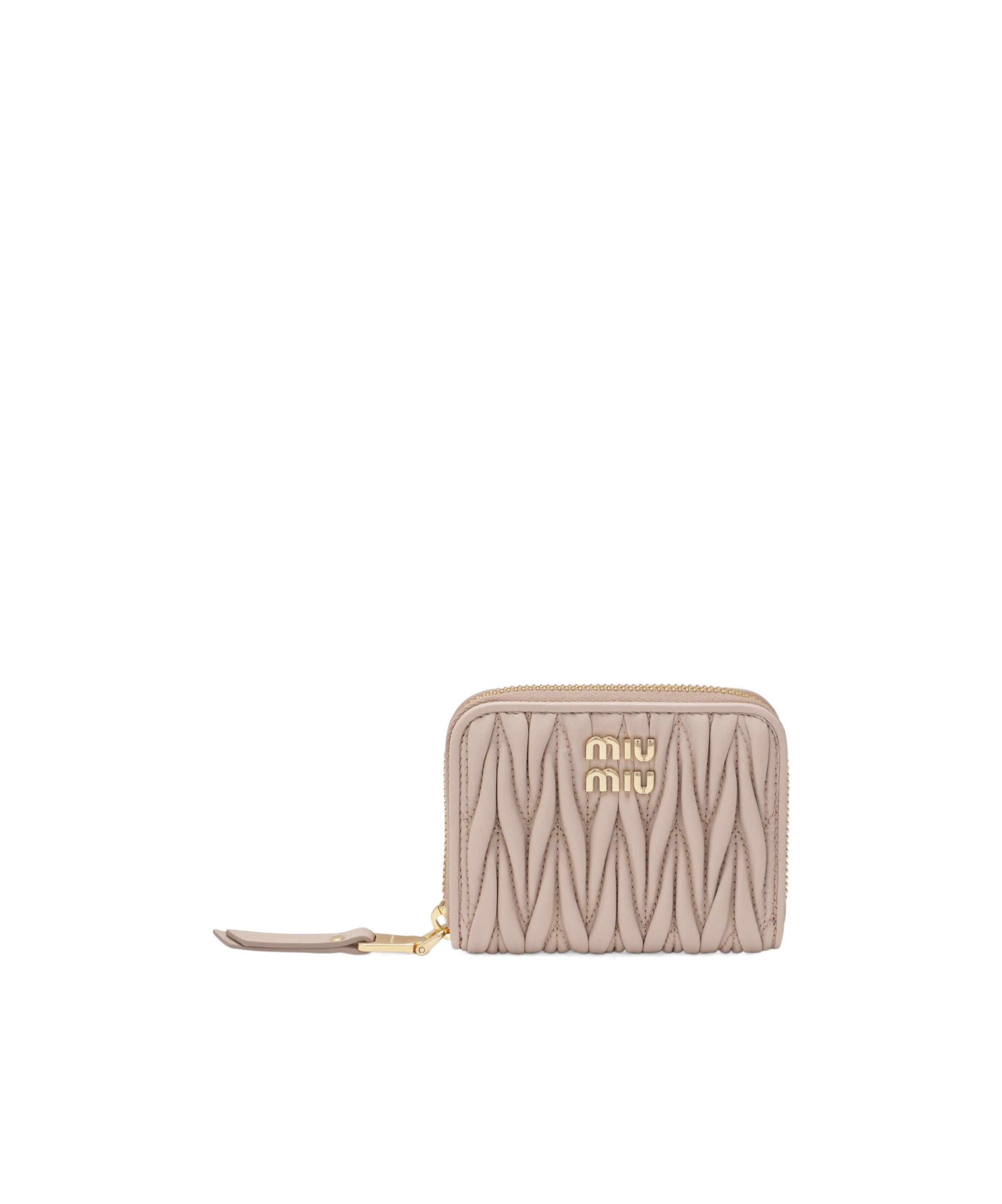 Miu Miu Zipper Wallet In Brown