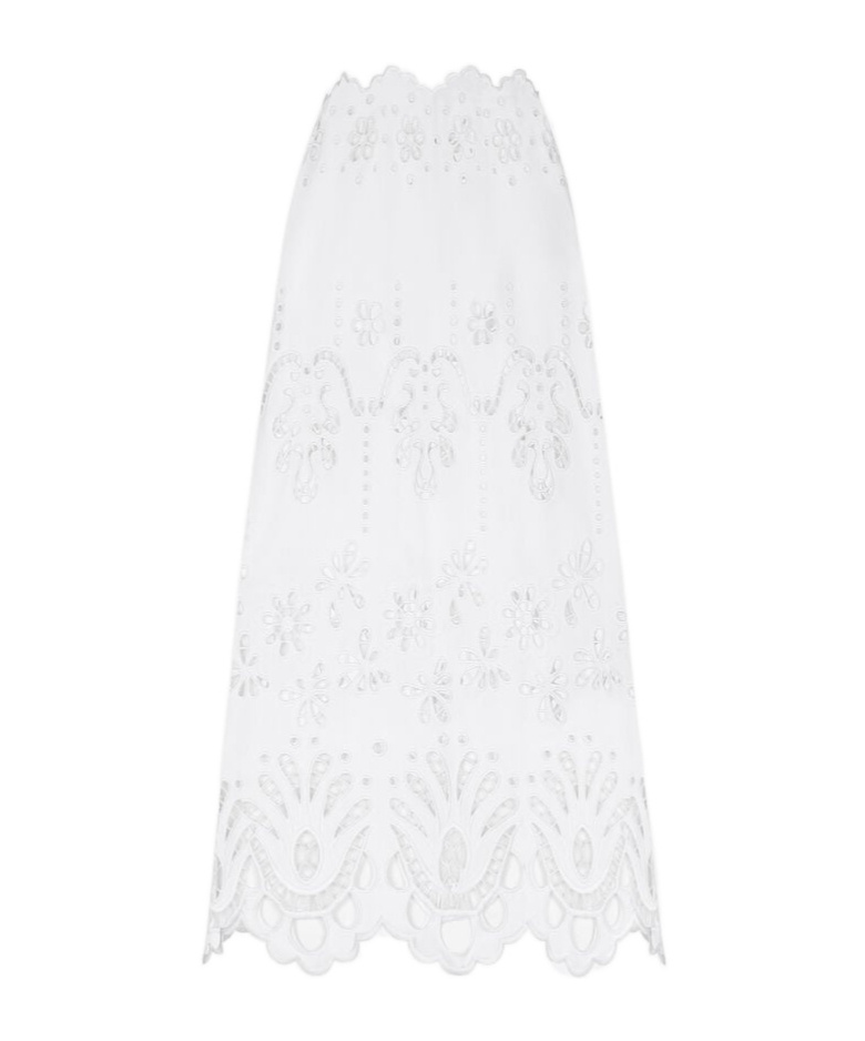Dolce & Gabbana Longue Skirt With Cut-out In White