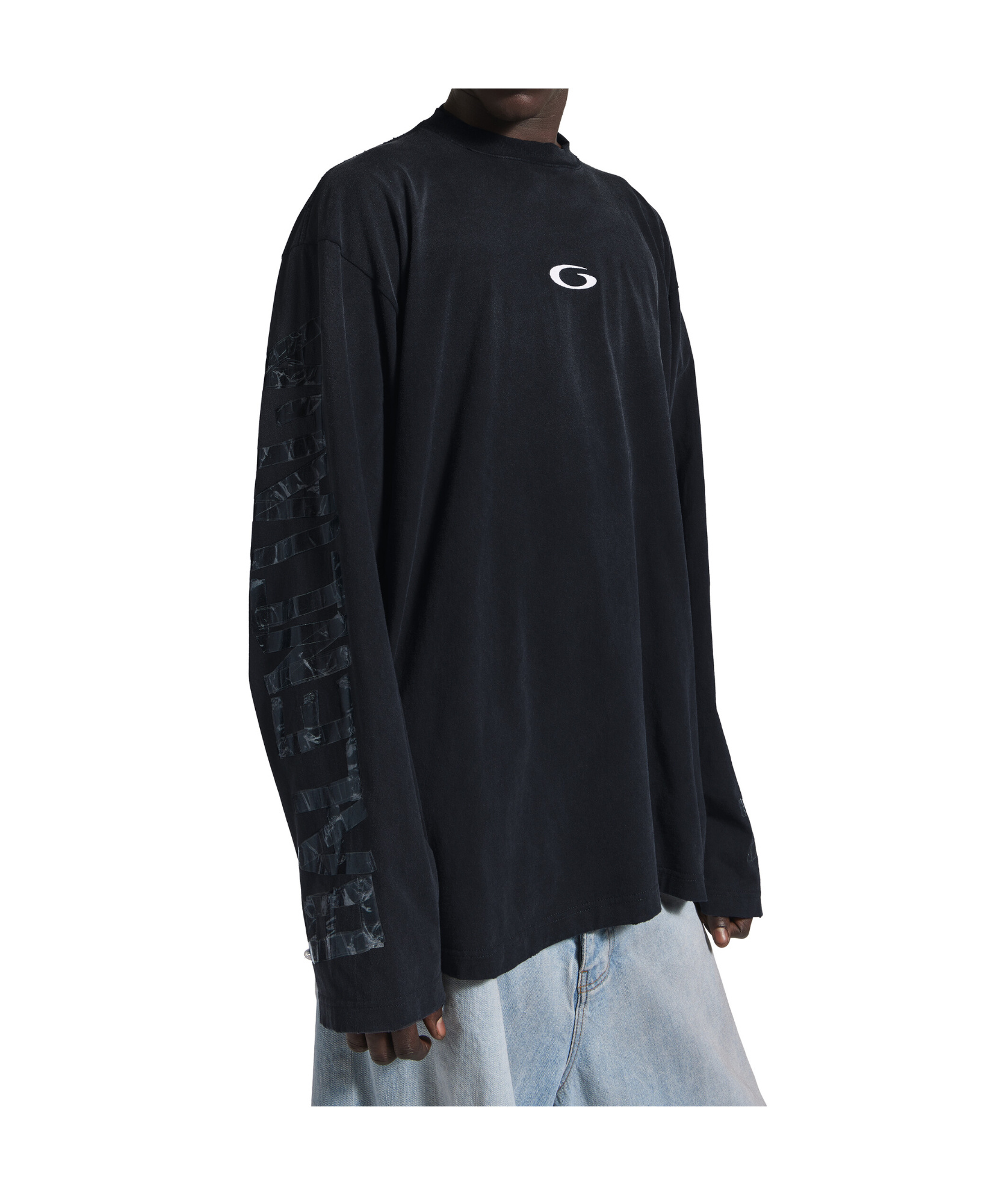 Balenciaga Shifted Og L S Ts In Black