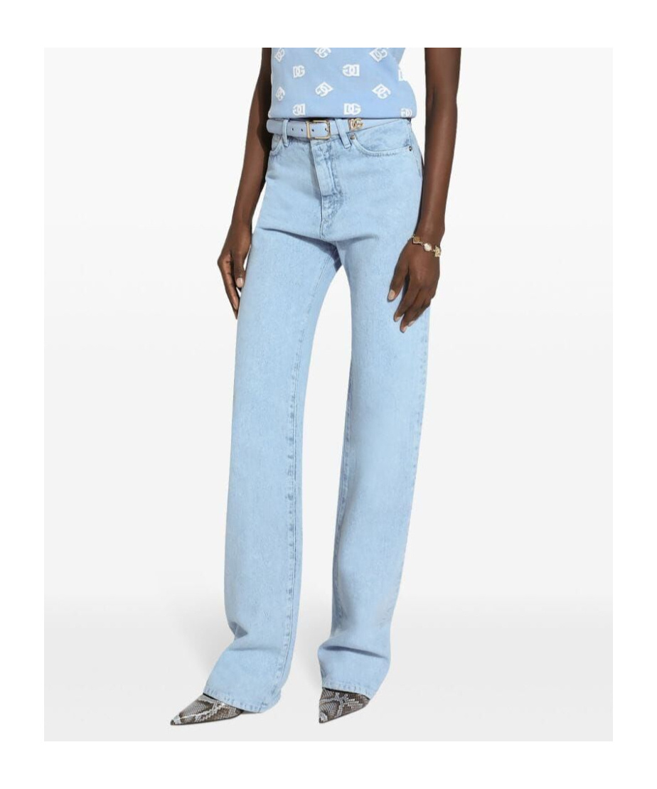 Dolce & Gabbana Cotton Denim Boyfriend Jeans In Blue