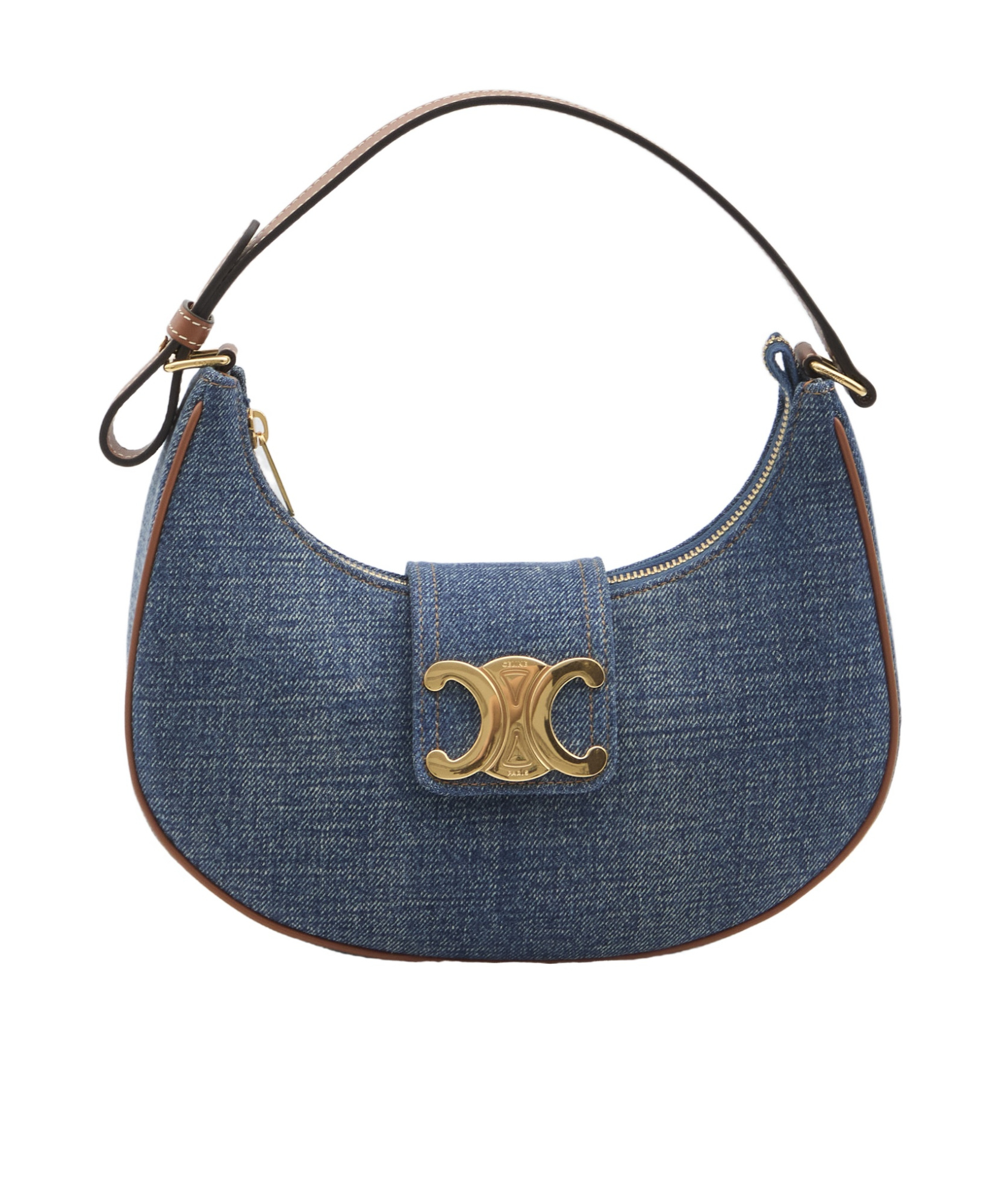 Celine Medium Ava Shoulder Bag In Blue