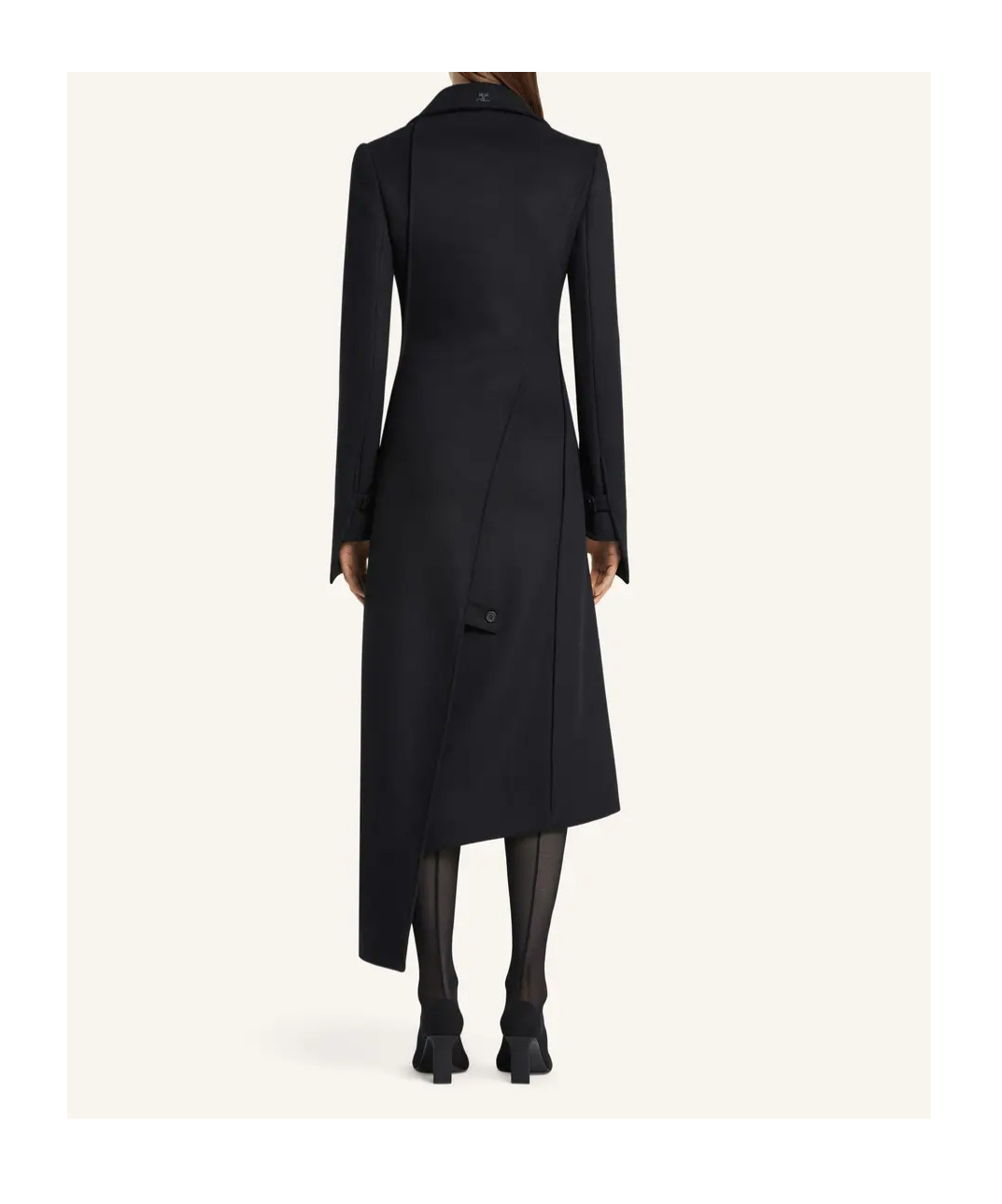 Courrèges Courreges Women Oblique Asymmetrical Coat In Black