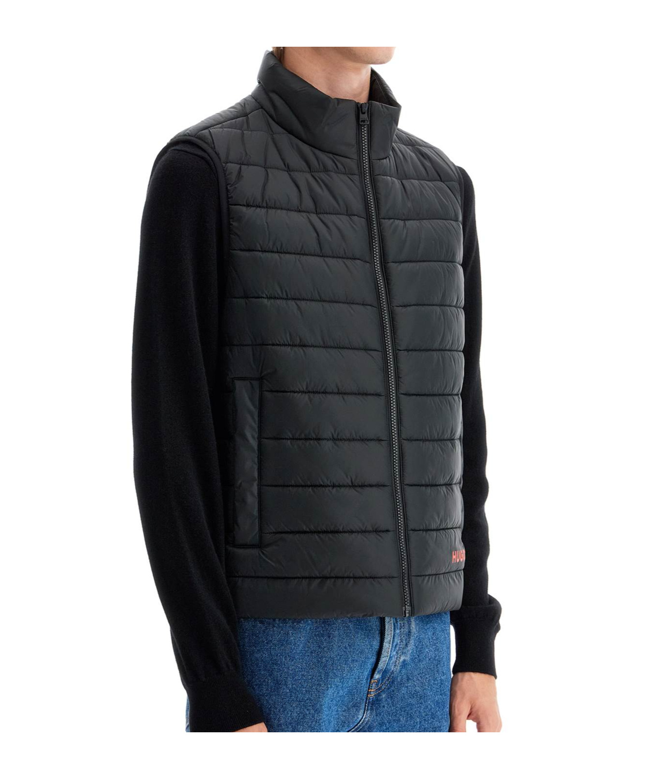 Hugo Boss Padded Brentino Vest In Black