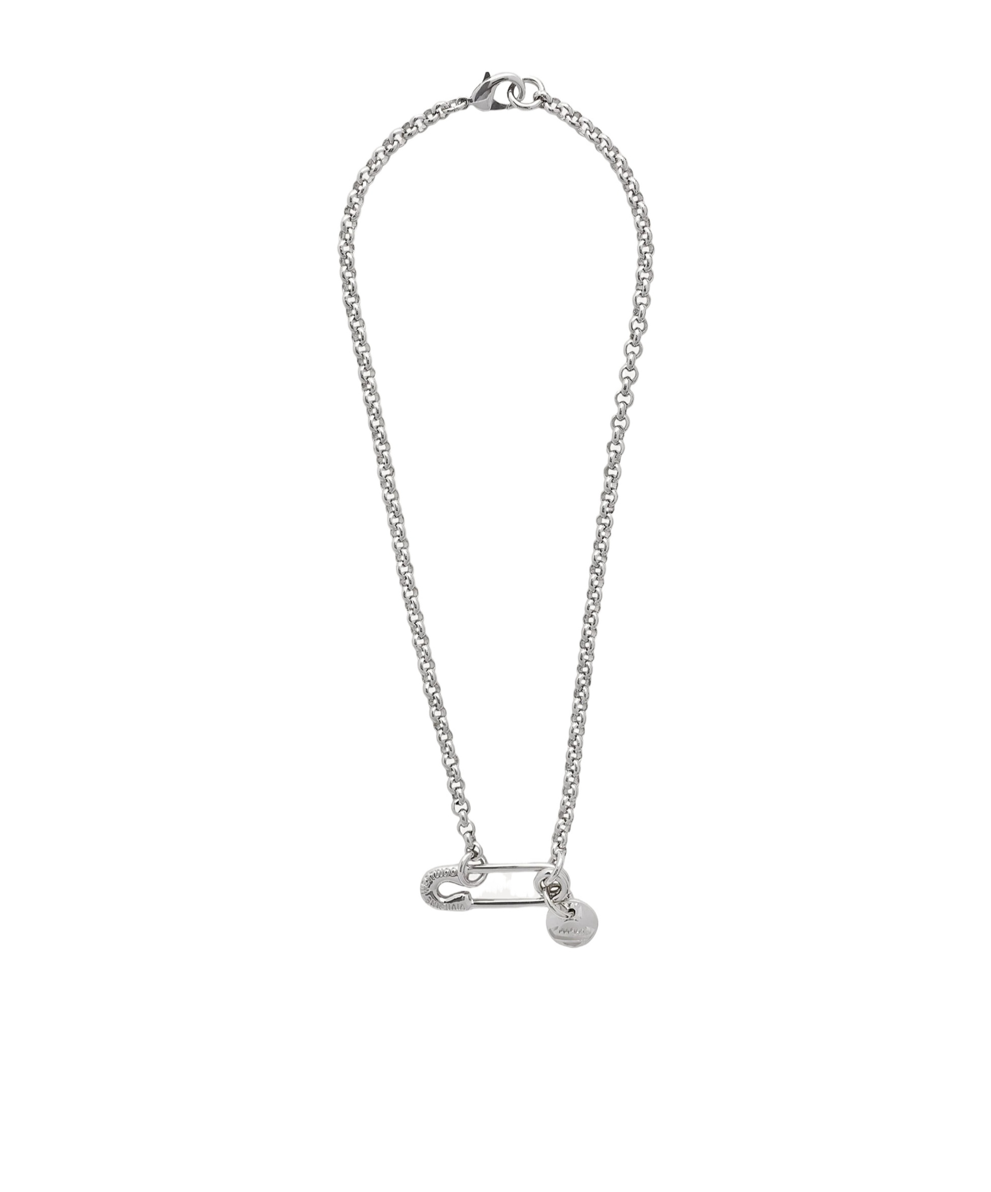 Vivienne Westwood Imogene Paperclip Necklace In Gray