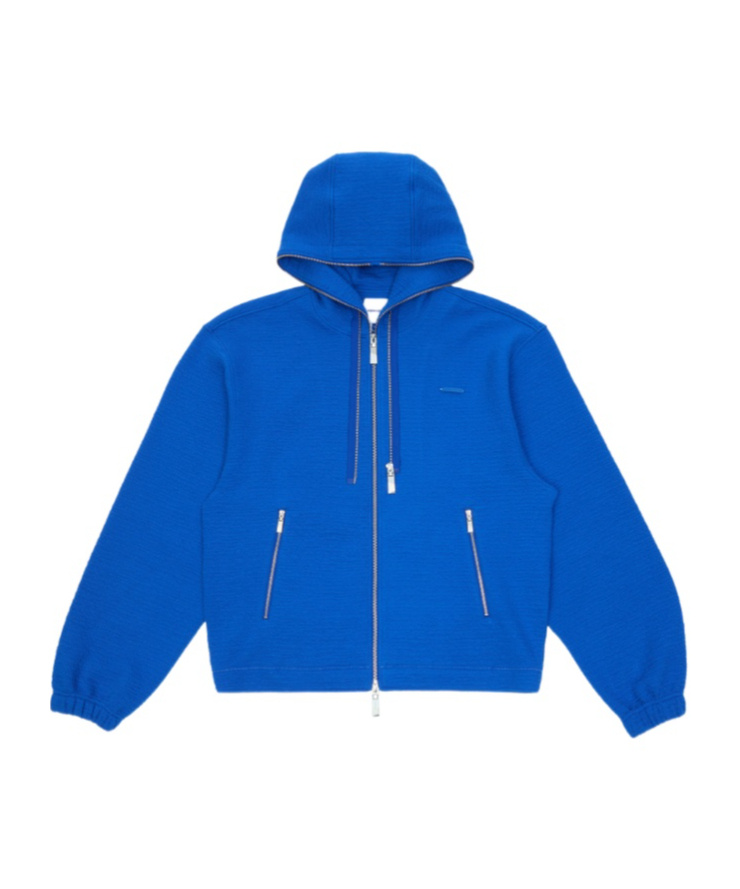 Ader Error Realce Hoodie Zip-up In Blue