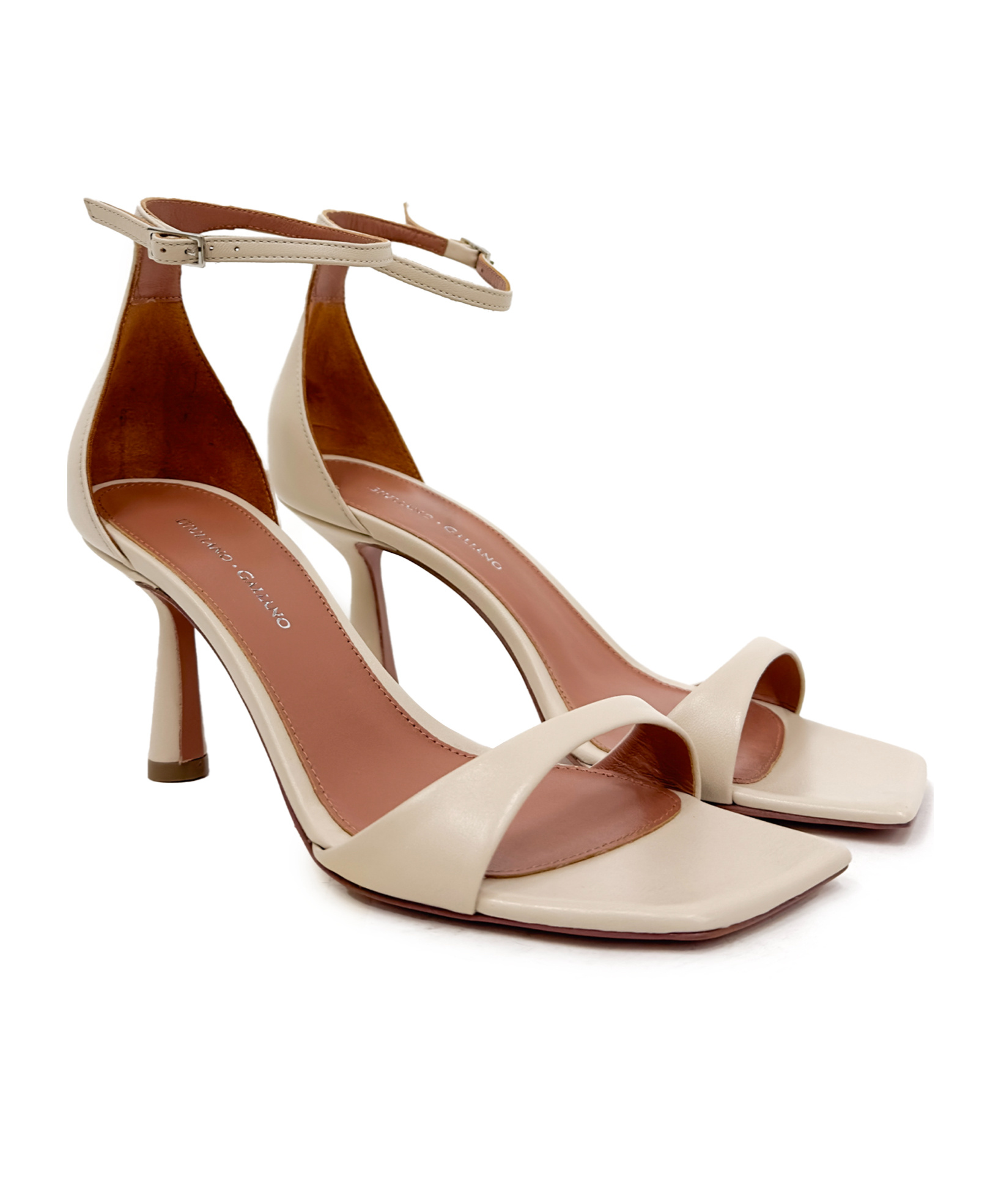 Giuliano Galiano Open-toed High-heeled Sandals In Nude