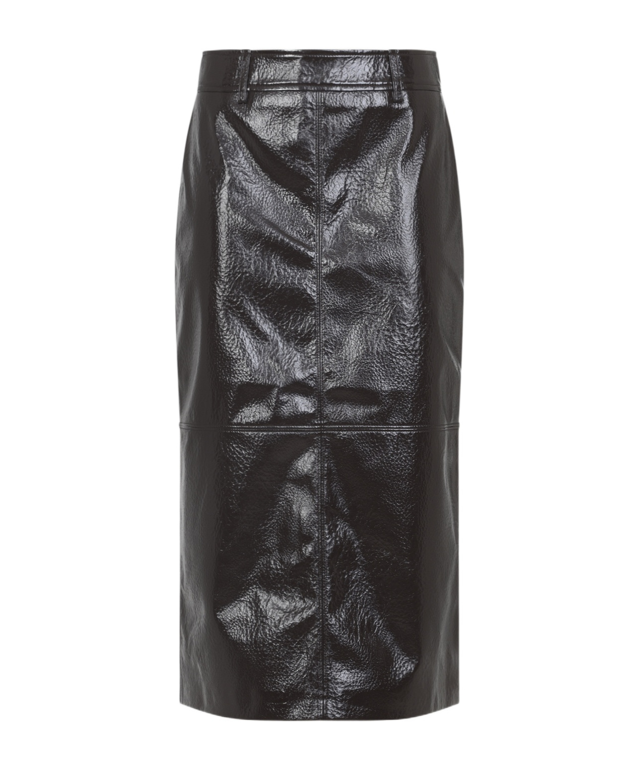 The Frankie Shop Crackled Pencil Skirt Textured Surface In Black