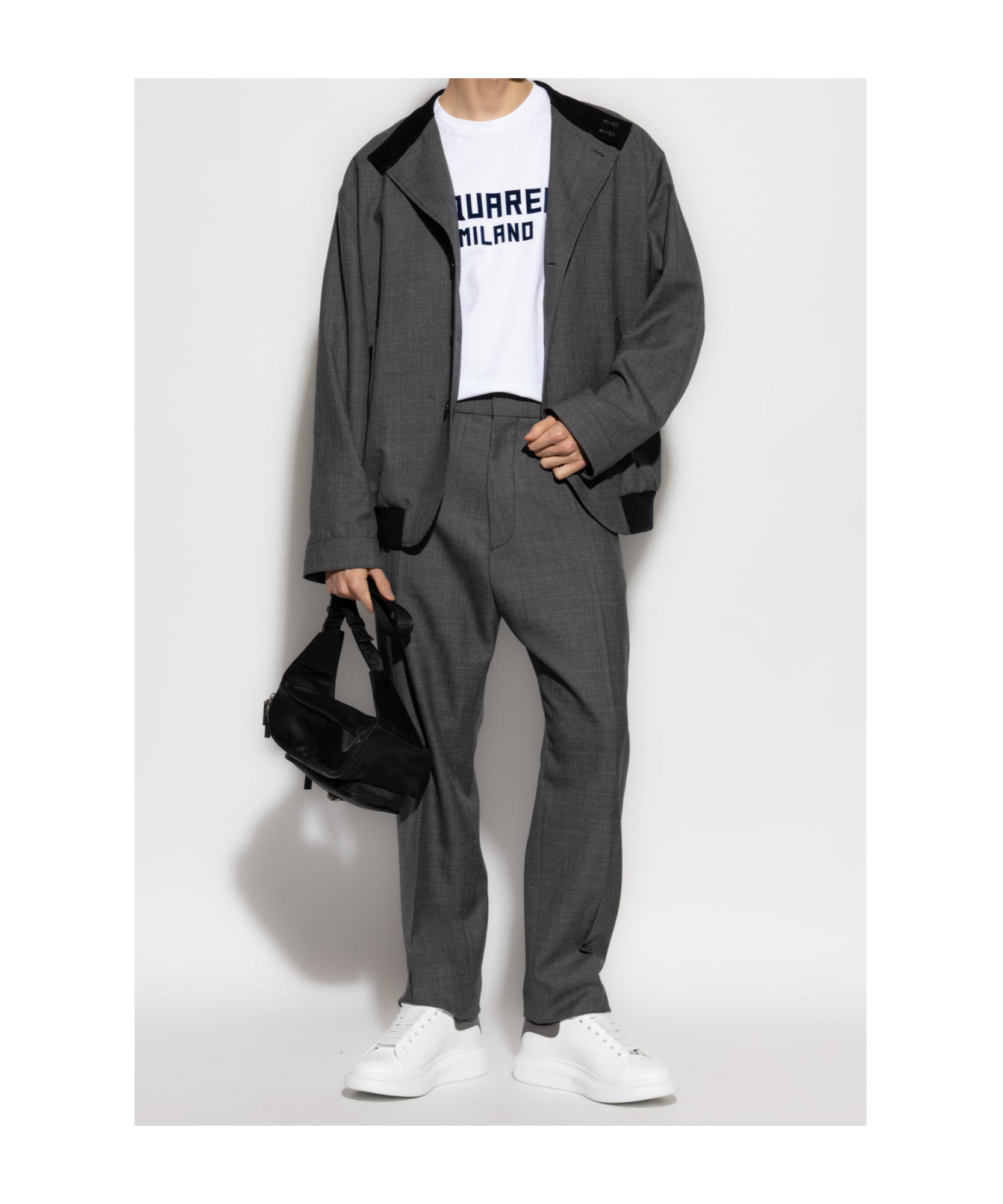 Dsquared2 White Crewneck T-shirt With Logo Lettering On The Front