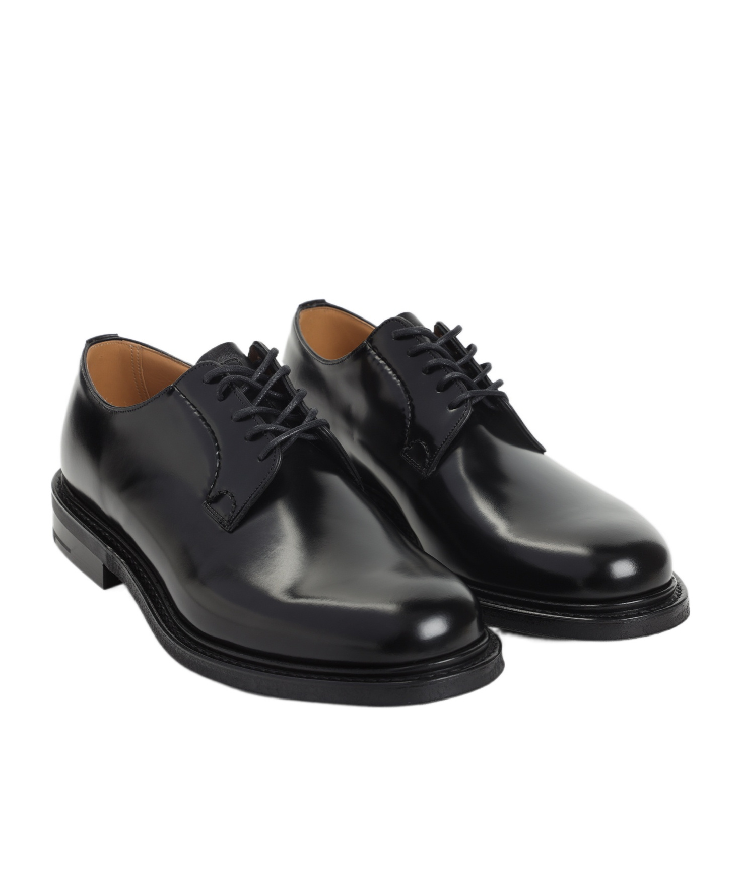 Church's Black Leather Lace Up Shoes In Black