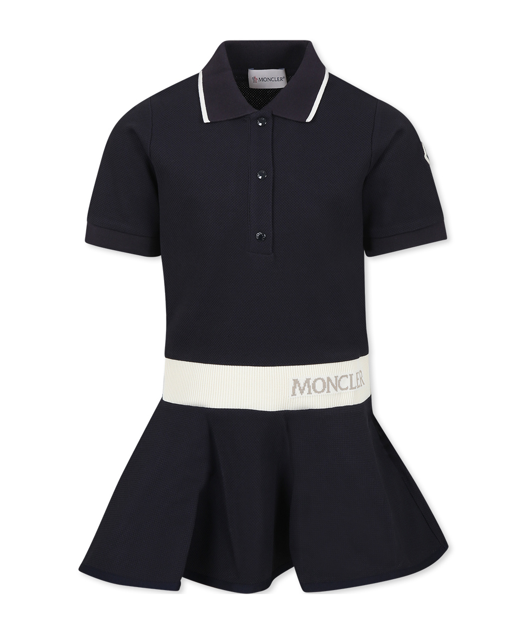 Moncler Short Sleeve Dress In Blue