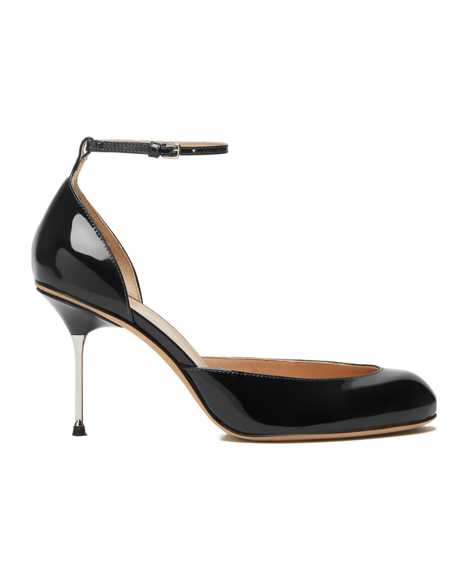 Sportmax Patent Leather Mary Jane High Heels In Black
