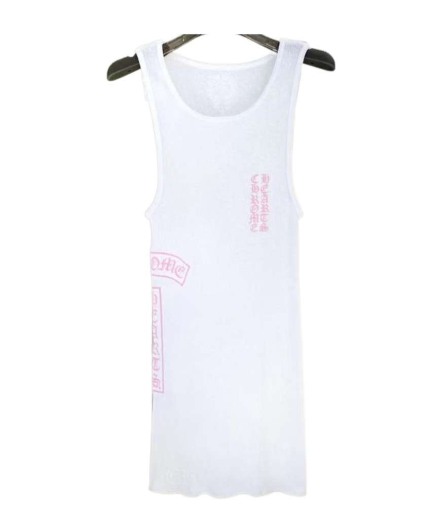 Chrome Hearts Sleeveless Crew Neck Vest In White