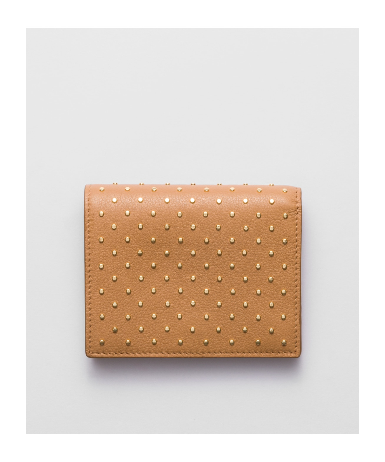 Prada Studded Wallet In Natural Color