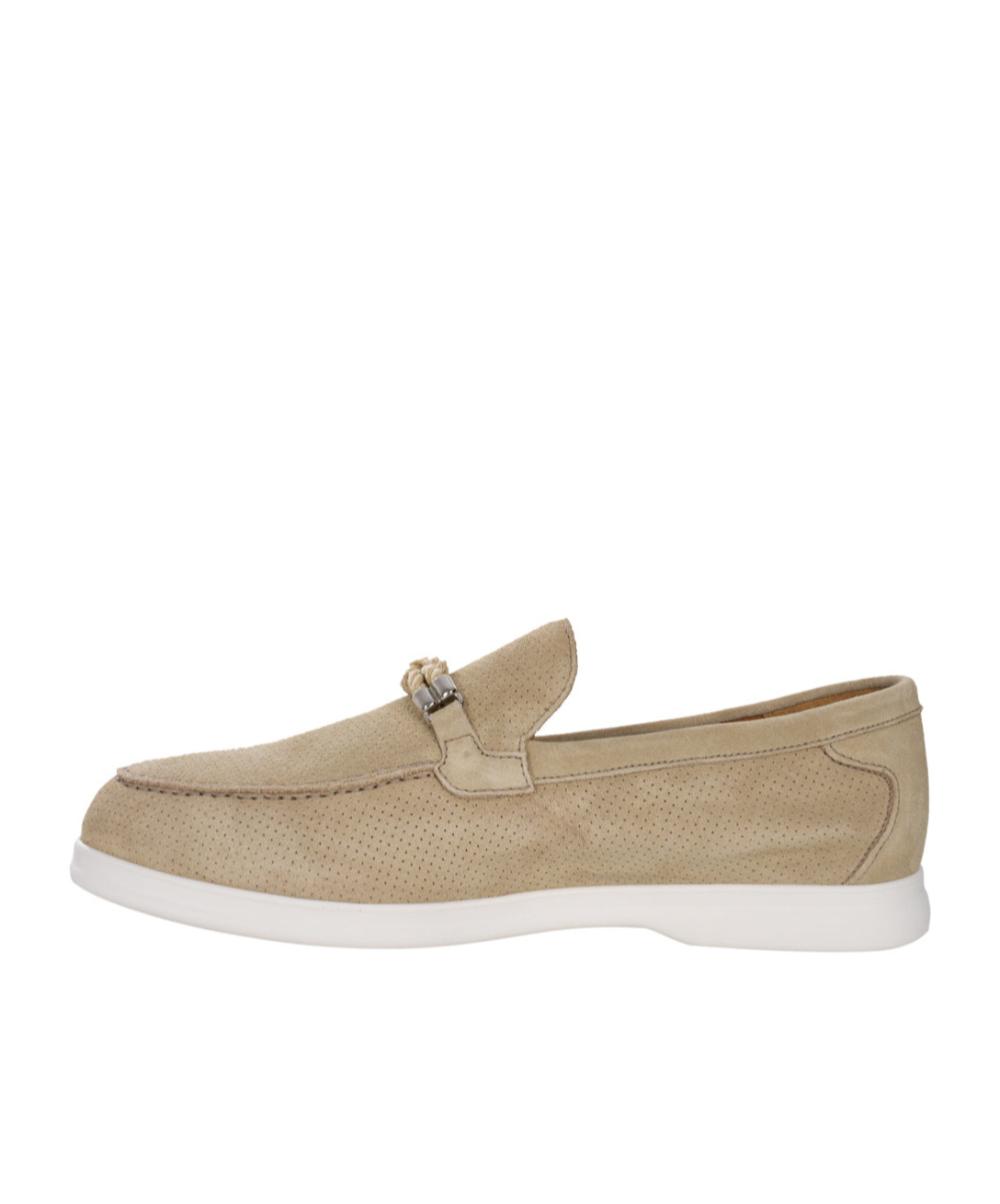 Doucal's Knot-detail Mesh Loafers In Nude