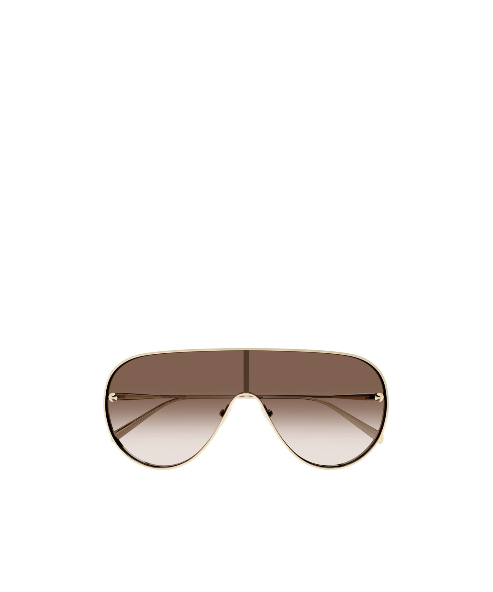 Alexander Mcqueen Geometric Frame Sunglasses In Brown