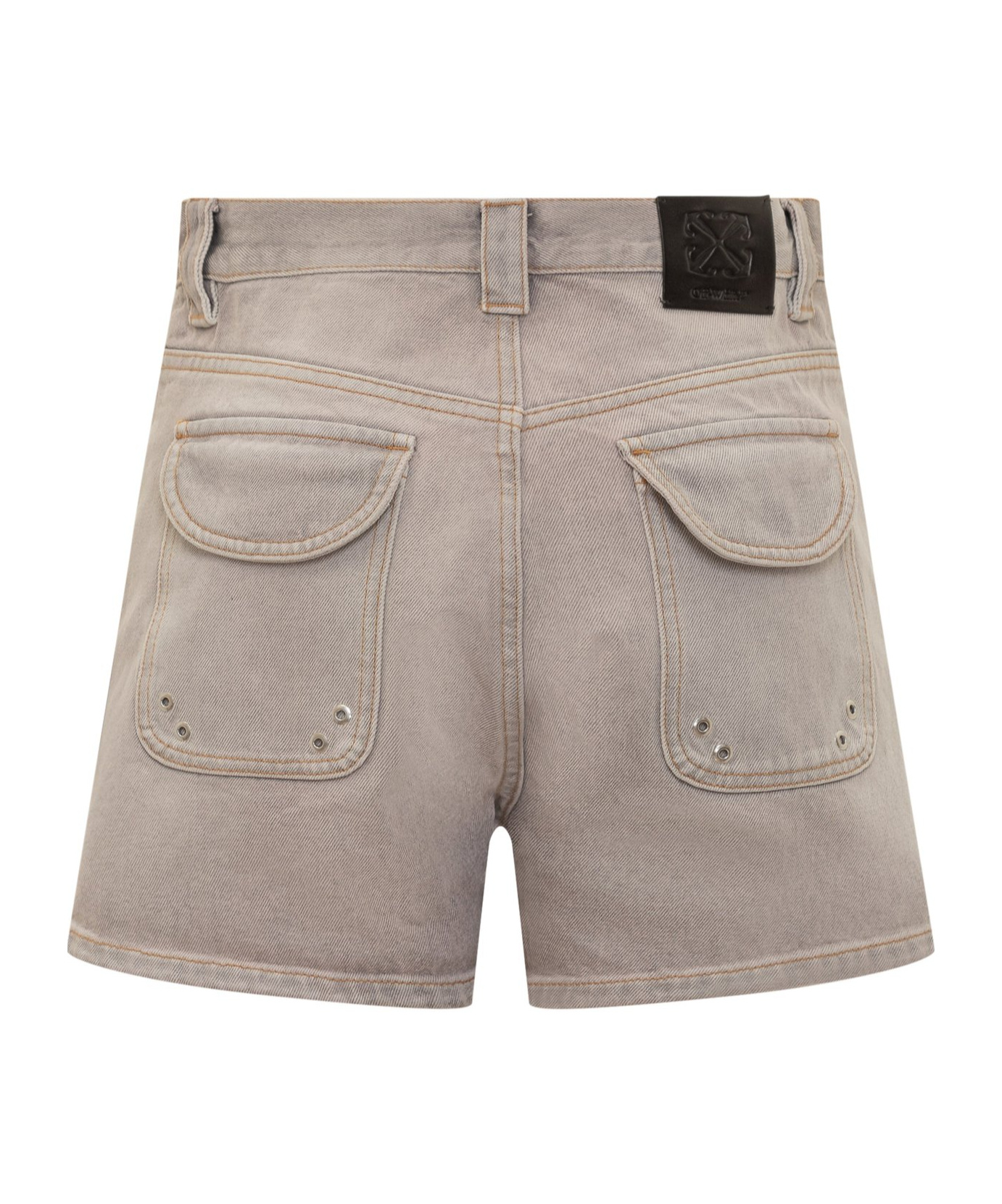 Off-white Off White Denim Shorts In Gray