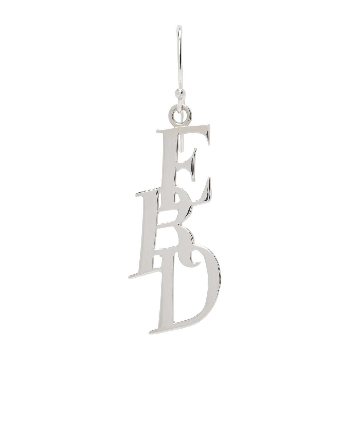 Enfants Riches Deprimes Silver Small Monogram Single Earring In White